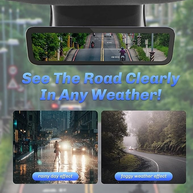 Tesla Model 3/Y Digital Rear View Mirror with Live Streaming