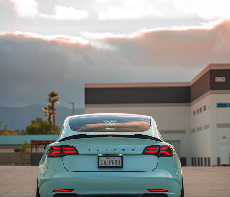 adro tesla model 3 carbon fiber spoiler