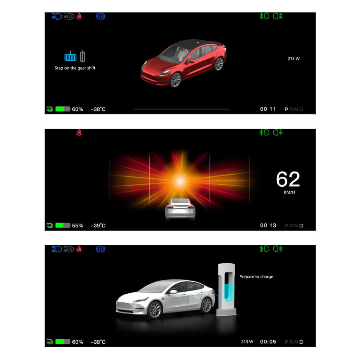 tesla driver view display 10