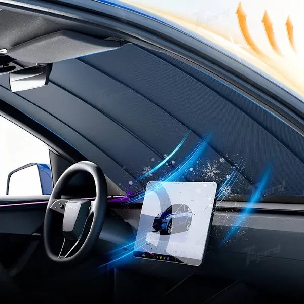 tesla retractable windshield sunshade tesla retractable windshield sunshade