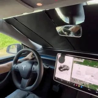 tesla retractable windshield sunshade2 tesla retractable windshield sunshade2