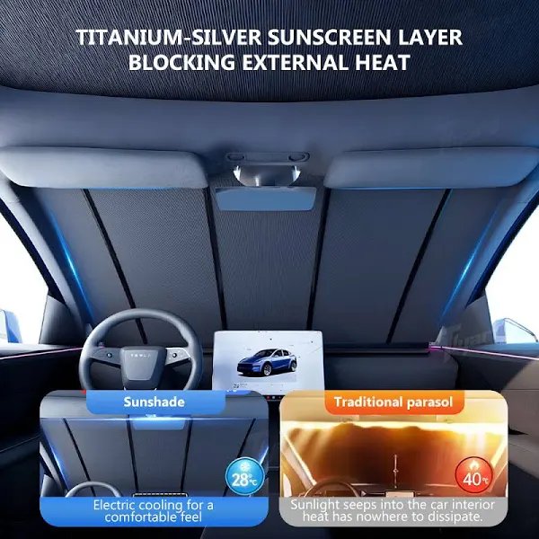 tesla retractable windshield sunshade4 tesla retractable windshield sunshade4
