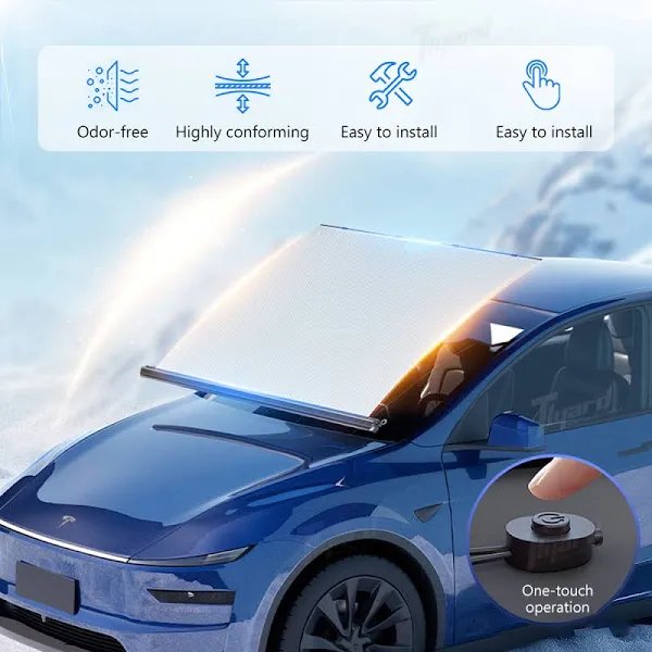 tesla retractable windshield sunshade5 tesla retractable windshield sunshade5